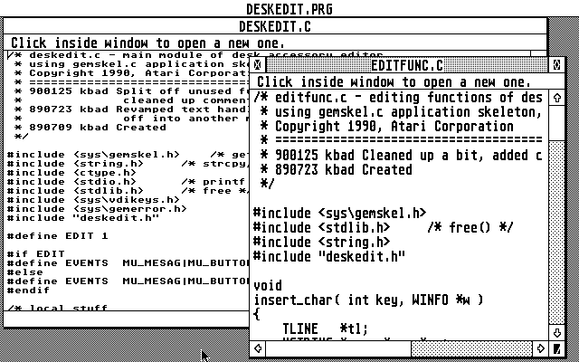 Desk Edit atari screenshot